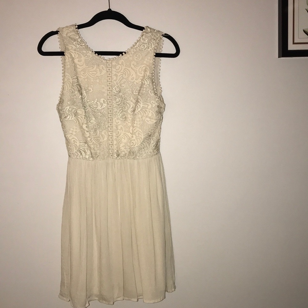 Champagne colored holiday dress